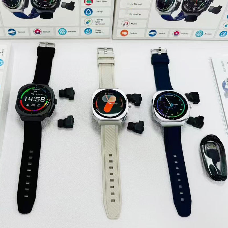 2 in 1 Smart Watch with Earbuds Z19 Bluetooth Calling Fitness Tracker Smartwatch + Wireless Earphones - Image 4