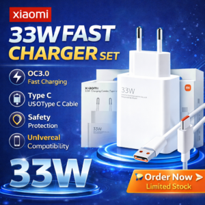 Xiaomi 33W Fast Charger USB Type-C Cable Set – Original Mi Quick Charge Adapter (MDY-14-EE)