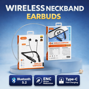 LY-14 Wireless Neckband Earbuds (Black + Boxed)