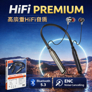 LY-13 Chipset Neckband Wired In-Ear Music Earphones Mini Type-C Handsfree with Comfortable Fit