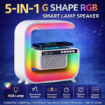 G Shape RGB Smart Lamp Speaker Alarm Clock Wireless Charger 5-in-1 G3