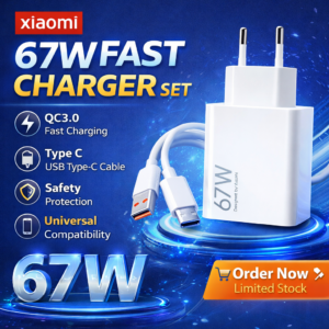 Xiaomi 67W Fast Charger USB Type-C Cable Set – Original Mi Turbo Charging Adapter (MDY-14-EE)