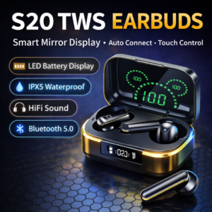 S20 TWS Mirror Wireless Earbuds