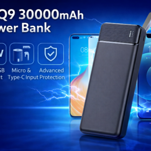 IS-Q9 30000mAh High Capacity Power Bank Dual USB Portable Charger