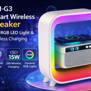XM-G3 Smart Wireless Speaker with RGB LED Light & Wireless Charging Phone Stand