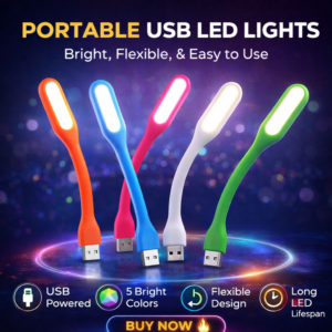 Portable USB LED Light for Laptop, Power Bank & Keyboard (Flexible Lamp)