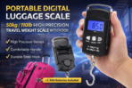 Portable Digital Luggage Scale 50kg/110lb – High Precision Travel Weight Scale with Hook
