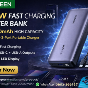 UGREEN 100W Power Bank 20000mAh Fast Charging USB-C Portable Charger (PB720)