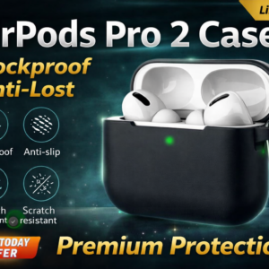 New AirPods Pro 2 Case – Soft Silicone Protective Cover (Shockproof & Anti-Lost)