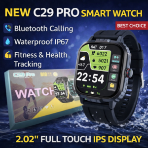 C29 Pro Smartwatch Bluetooth Calling Sport Watch 2.02” Full Touch Screen Android iOS Waterproof Fitness Tracker