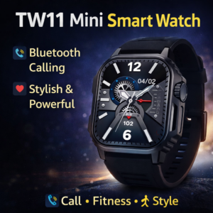 TW11 Mini Smart Watch – Compact Bluetooth Fitness Smartwatch for Men & Women