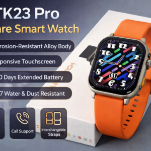 TK23 Pro Square Smart Watch – Alloy Body, IP67 Waterproof, Long Battery Life Fitness Smartwatch