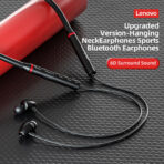 Lenovo HE05X II Wireless Neckband Earbuds Bluetooth 5.0 Magnetic Bass Sports Earphones - Image 5