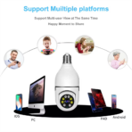 1080P PTZ WiFi Bulb Camera E27 – 360° Auto Night Vision Home Security CCTV - Image 2