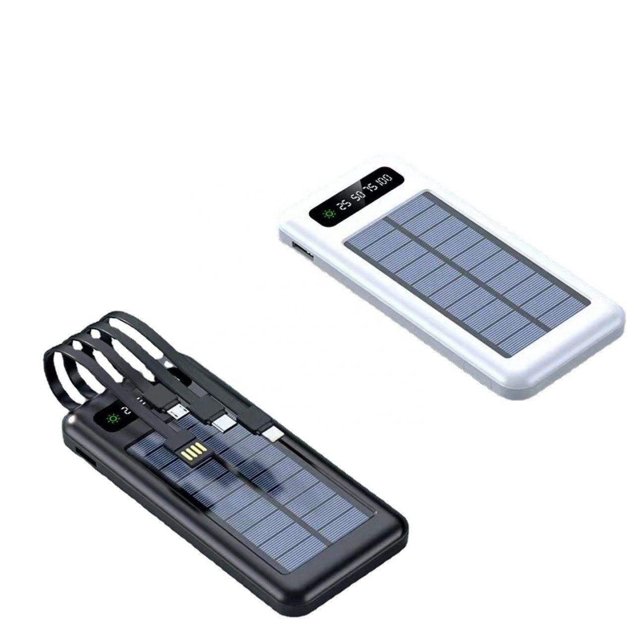 10000mAh Solar Power Bank Fast Charging USB Type-C & Micro USB Travel Charger - Image 4
