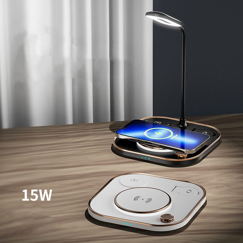 3-in-1 Wireless Charger Night Light for Phone, Watch & Earbuds Desk Lamp - Image 5