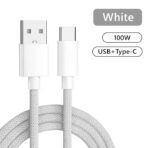 2M 100W High Speed Braided USB to Type-C Fast Charging Cable (5A) - Image 3