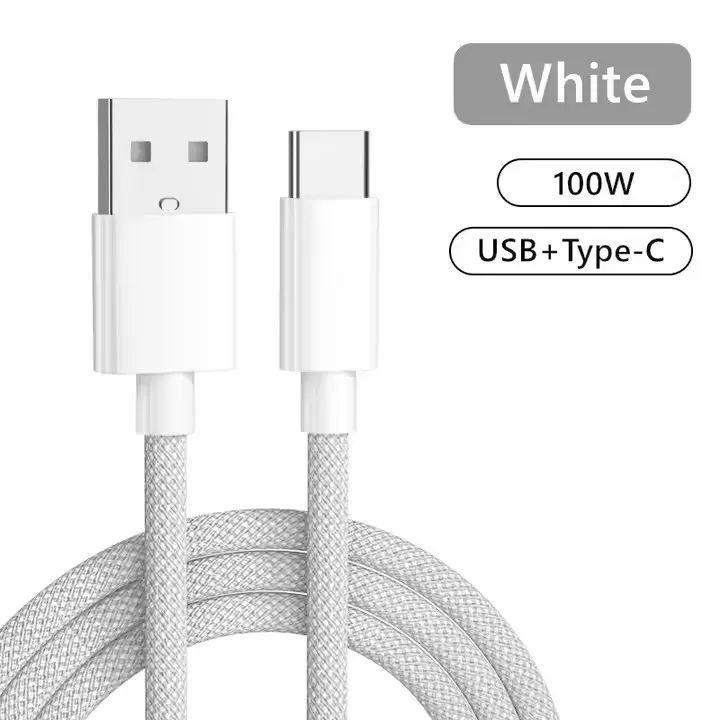 2M 100W High Speed Braided USB to Type-C Fast Charging Cable (5A) - Image 3