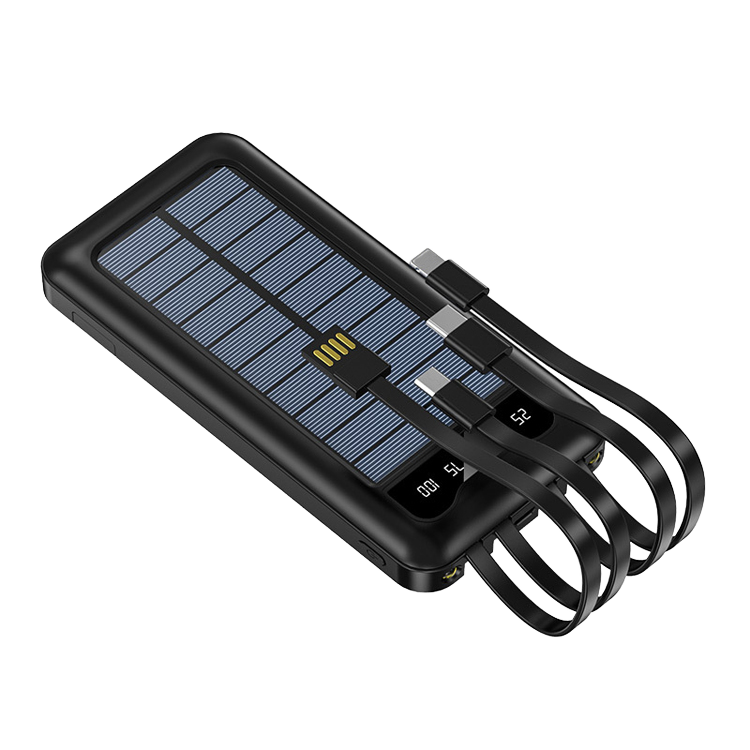 10000mAh Solar Power Bank Fast Charging USB Type-C & Micro USB Travel Charger - Image 5