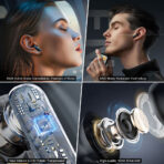 LX-10 ANC/ENC LCD Touch Screen Earbuds – Low Latency Gaming Wireless Earphone - Image 4