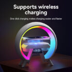 XM-X63 RGB Light Wireless Charger Speaker with Bluetooth & Desktop Lamp - Image 4