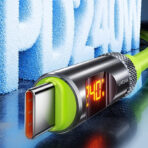 240W Type-C to Type-C Fast Charging Cable with Digital Display | 40Gbps High-Speed Data Cable - Image 7
