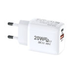 20W PD + QC3.0 Fast Charger USB-A & Type-C Dual Port Wall Adapter - Image 3