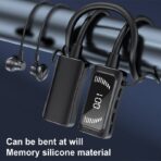 BT5.3 Wireless Neckband Earphones with Mic – 45H Battery, IPX5 Waterproof, LED Indicator (TWS-KG06) - Image 2
