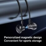 BT5.3 Wireless Neckband Earphones with Mic – 45H Battery, IPX5 Waterproof, LED Indicator (TWS-KG06) - Image 3