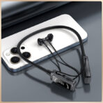 BT5.3 Wireless Neckband Earphones with Mic – 45H Battery, IPX5 Waterproof, LED Indicator (TWS-KG06) - Image 5