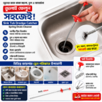 Sink Tub Dredge Catcher Sewer Tool | Flexible Spring Drain Cleaner 60cm